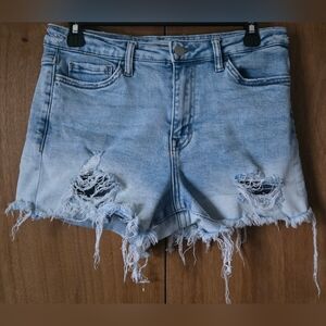 Altar'd State Light Blue Distressed Jean Shorts